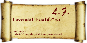 Levendel Fabiána névjegykártya